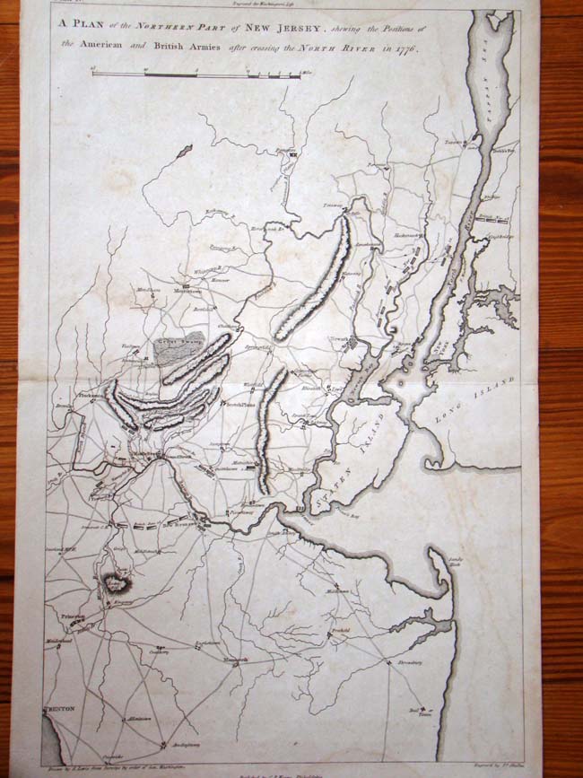 A Revolutionary War Battle Plan of Northern New Jersey published in 1806 by C.P. Wayne